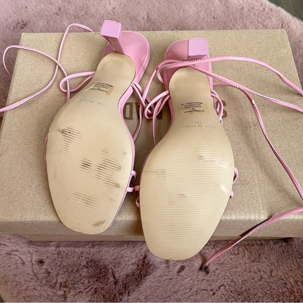 Pink Steve Madden superb wrap sandals - Picture 3 of 4